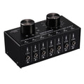 B017 Conmutador de selección de señal de audio de 6 entradas y 1 salida Control de ajuste de volumen de salida Interfaz de 3,5 mm