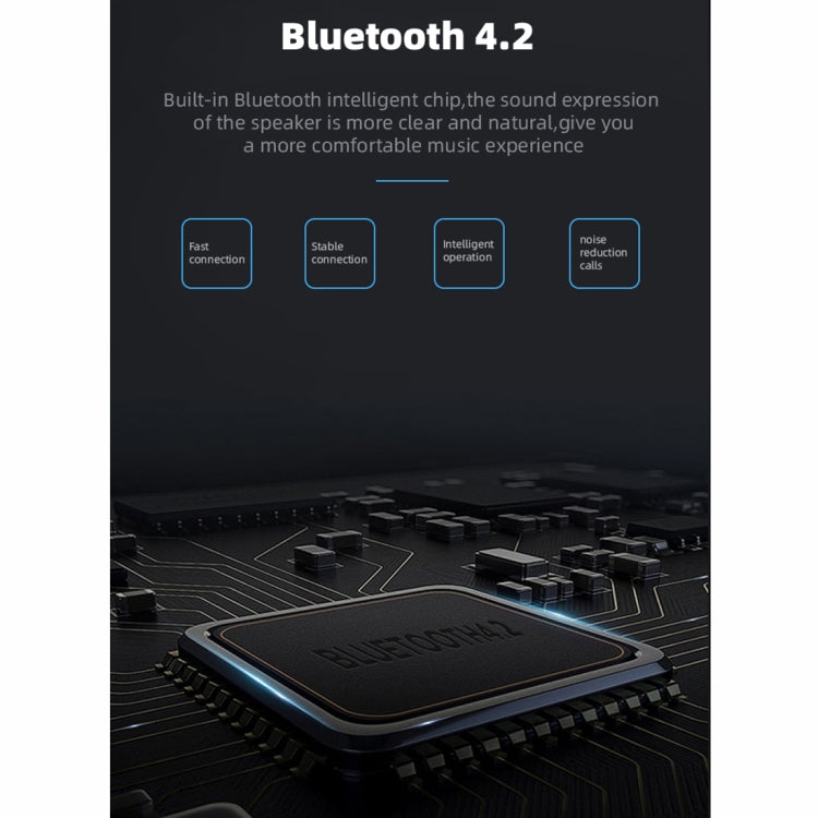 Altavoz Bluetooth de absorción magnética Fineblue MK-22 TWS con altavoz de luz LED