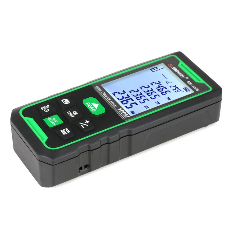 SNDWAY SW-100G Telémetro con sensor de cinta láser digital con luz verde