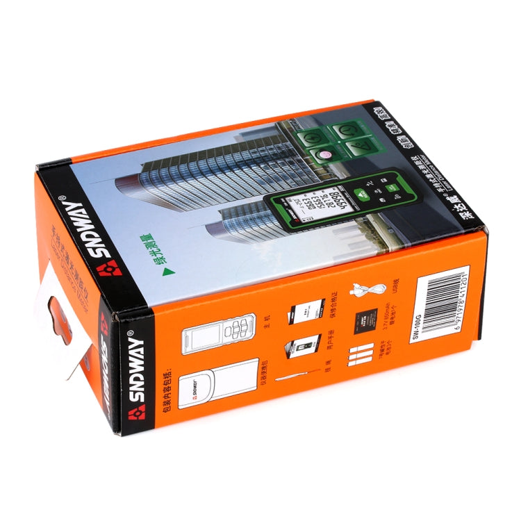 SNDWAY SW-100G Telémetro con sensor de cinta láser digital con luz verde