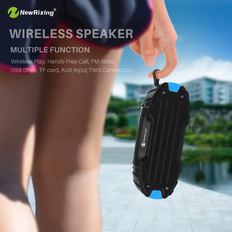 Nuevo Rixing NR907 Altavoz Bluetooth con barra de sonido envolvente estéreo portátil con micrófono, compatible con tarjeta TF FM