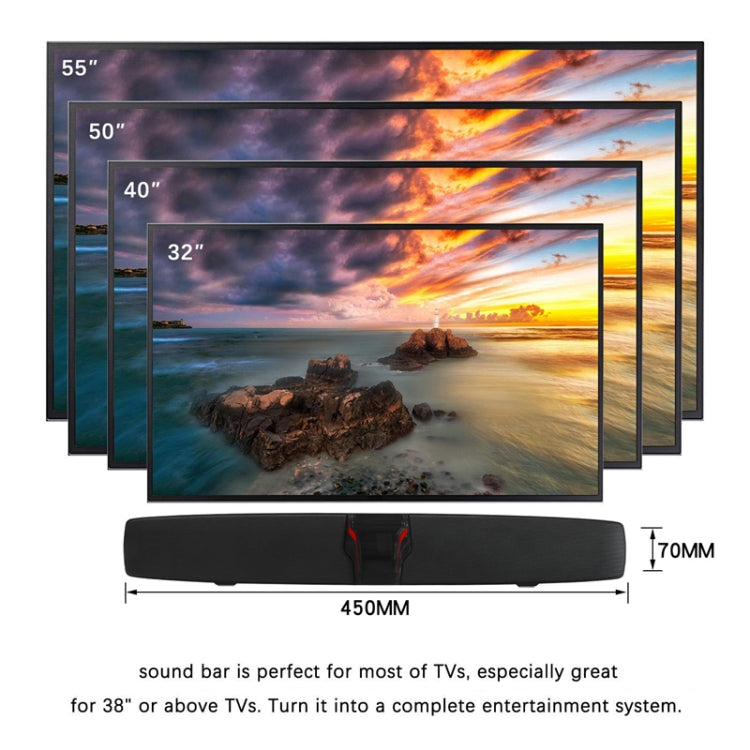 Nuevo Rixing NR7017 TWS Portable 10W Stereo Surround Soundbar Altavoz Bluetooth con micrófono