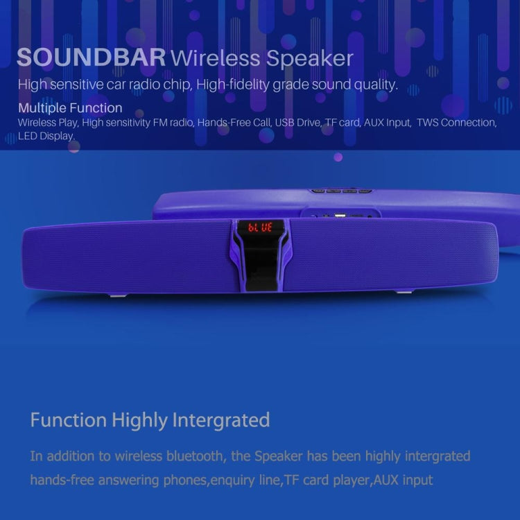 Nuevo Rixing NR7017 TWS Portable 10W Stereo Surround Soundbar Altavoz Bluetooth con micrófono