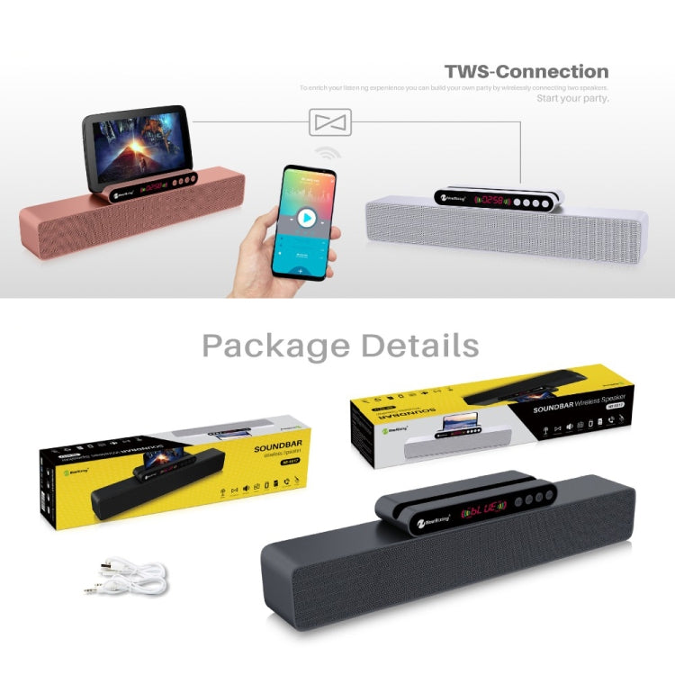 Newrixing NR5017 LED Bluetooth Altavoz portátil TWS Conexión Altavoz Sistema de sonido 10W Altavoz envolvente estéreo