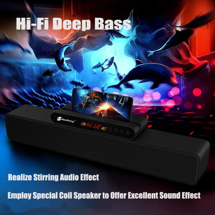 Newrixing NR5017 LED Bluetooth Altavoz portátil TWS Conexión Altavoz Sistema de sonido 10W Altavoz envolvente estéreo