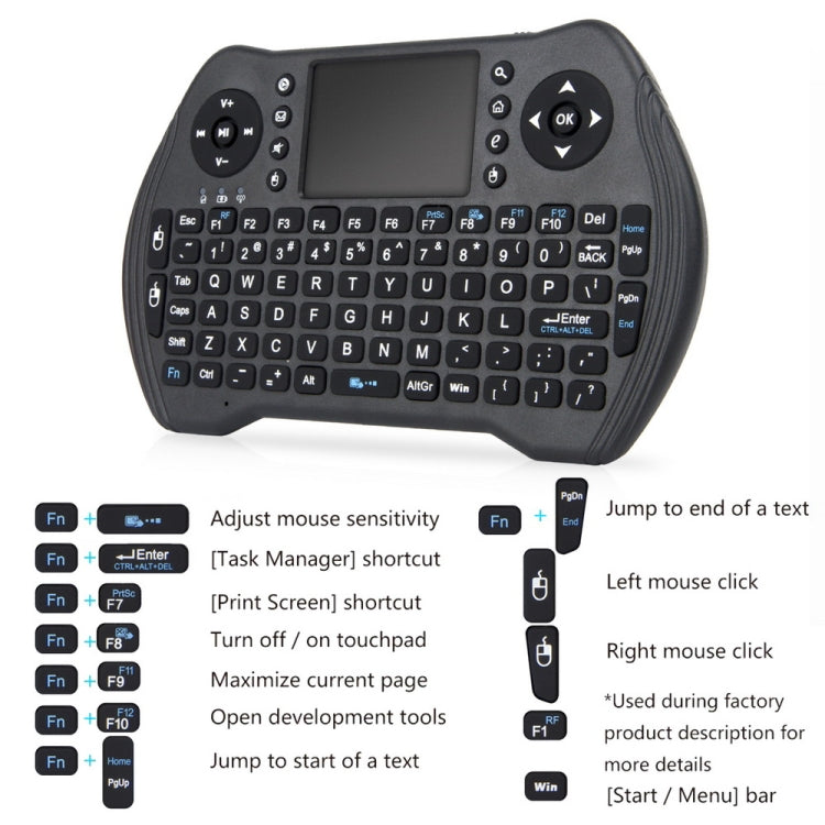 MT10 Fly Air Mouse 2,4 GHz Mini teclado inalámbrico teclado multifunción Fly Air Mouse