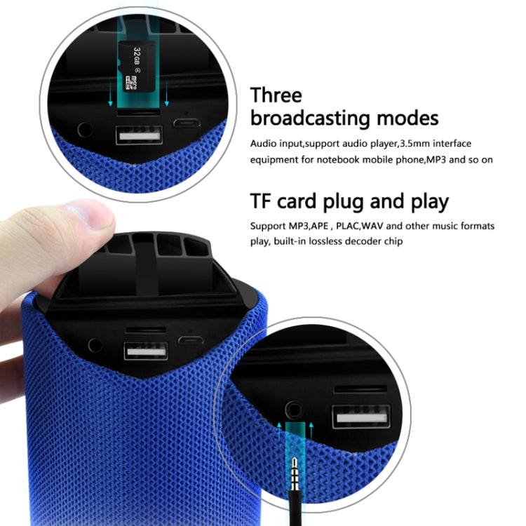TG113 Altavoces Bluetooth portátiles Altavoz estéreo impermeable para exteriores MP3 Bass Sound Box con radio FM