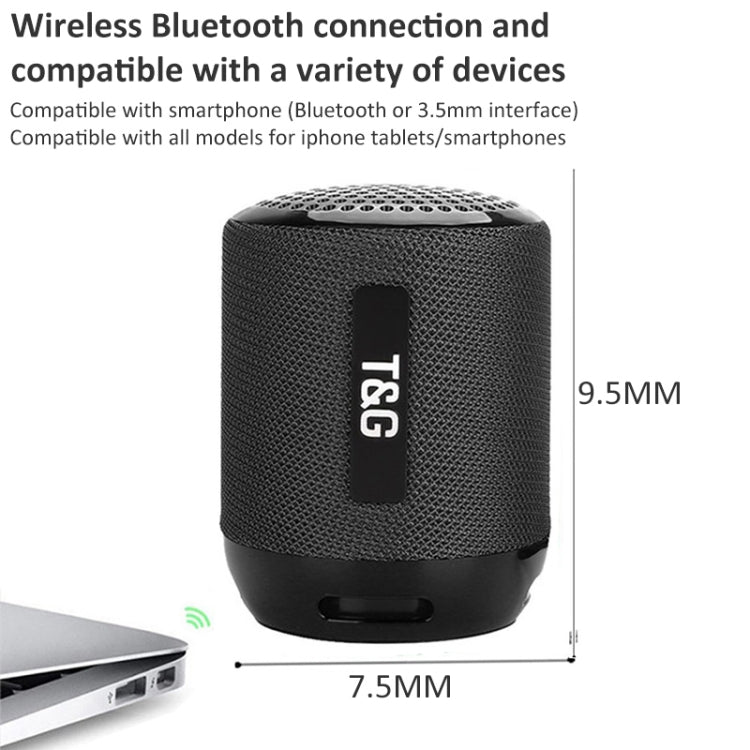 T&G TG129 Altavoz de música inalámbrico portátil manos libres con MIC, compatible con tarjeta TF FM