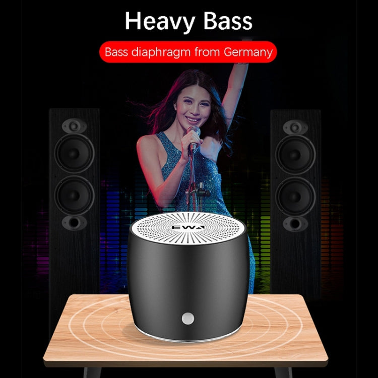 EWA A103 Altavoz portátil con Bluetooth Inalámbrico Heavy Bass Bomm Box Subwoofer Llamada de teléfono Sonido envolvente Altavoz de ducha Bluetooth