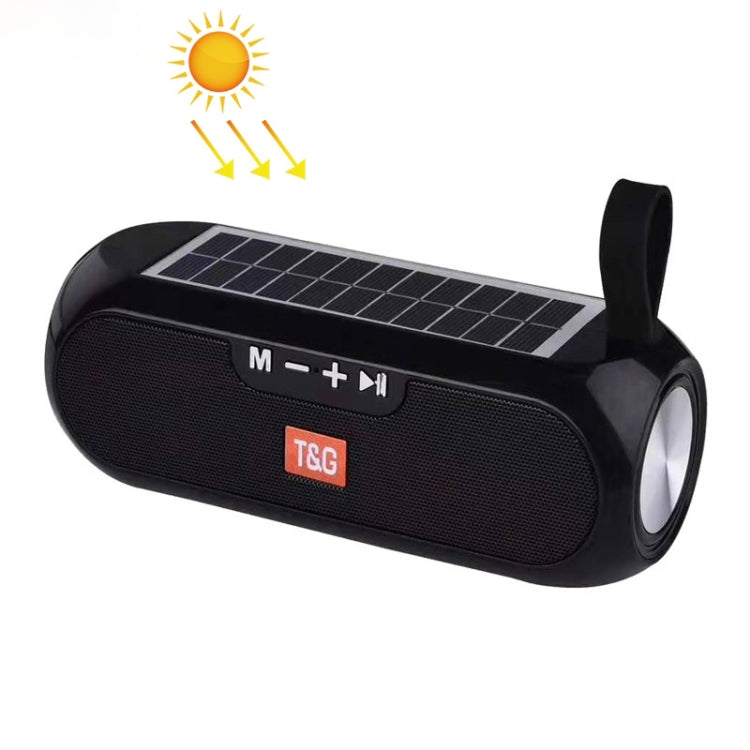 T&G TG182 Columna portátil Caja de música estéreo inalámbrica Energía solar a prueba de agua USB AUX FM radio super bass