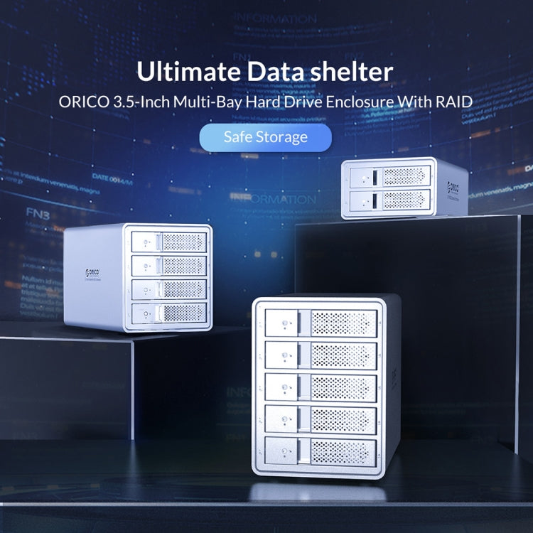 ORICO 9528RU3 Caja de disco duro externo de 3,5 pulgadas con RAID