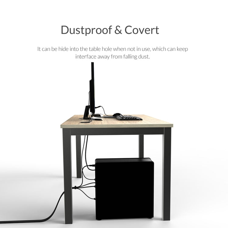 ORICO DESK-2U1C HUB multifunción con ojal de alimentación de escritorio