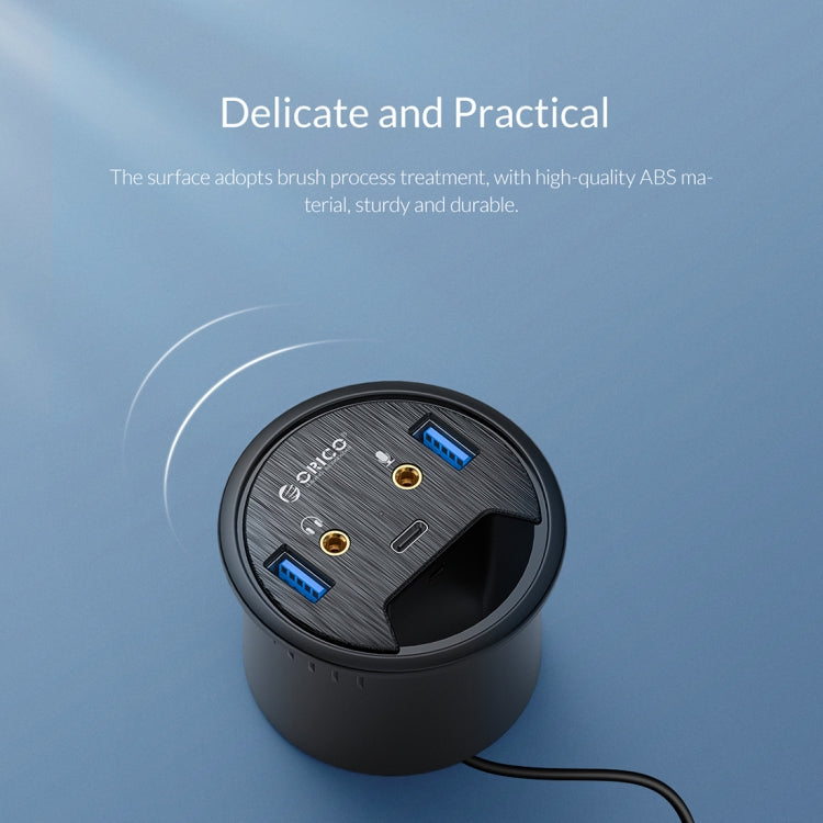 ORICO DESK-2U1C HUB multifunción con ojal de alimentación de escritorio