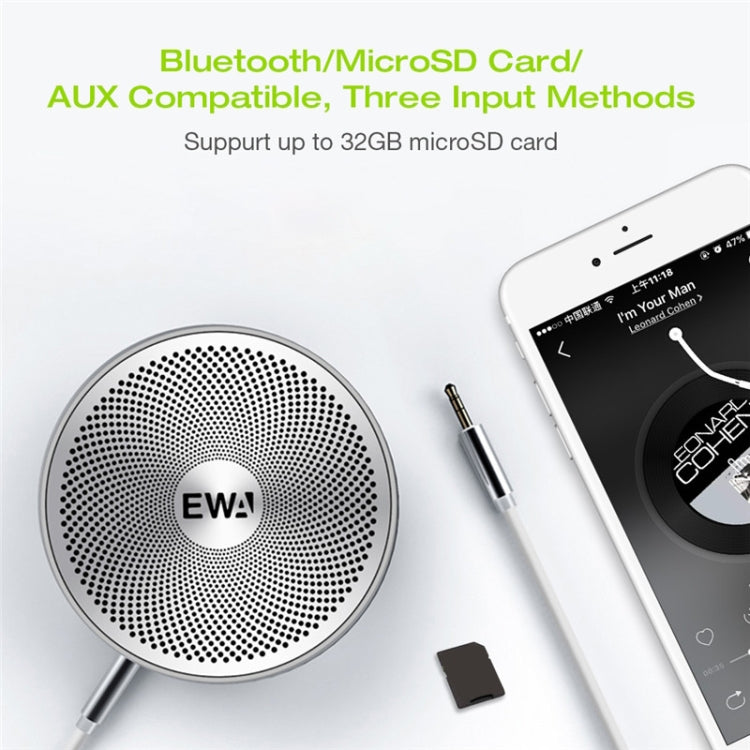 EWA A3 Mini Altavoces 8W 3D Estéreo Música Surround Inalámbrico Bluetooth Altavoces Portátil Sonud Bass Soporte TF Tarjetas USB