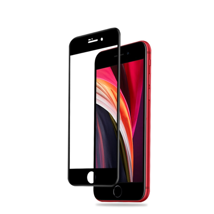 Para iPhone SE 2020 mocolo 0,33 mm 9H 3D Película de vidrio templado de pantalla completa curvada con pegamento completo