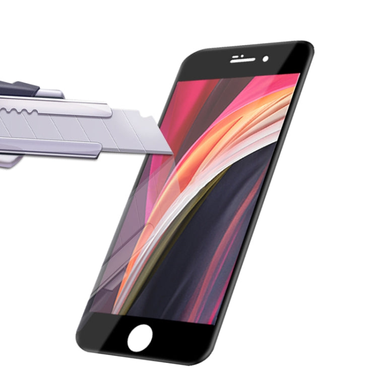 Para iPhone SE 2020 mocolo 0,33 mm 9H 3D Película de vidrio templado de pantalla completa curvada con pegamento completo
