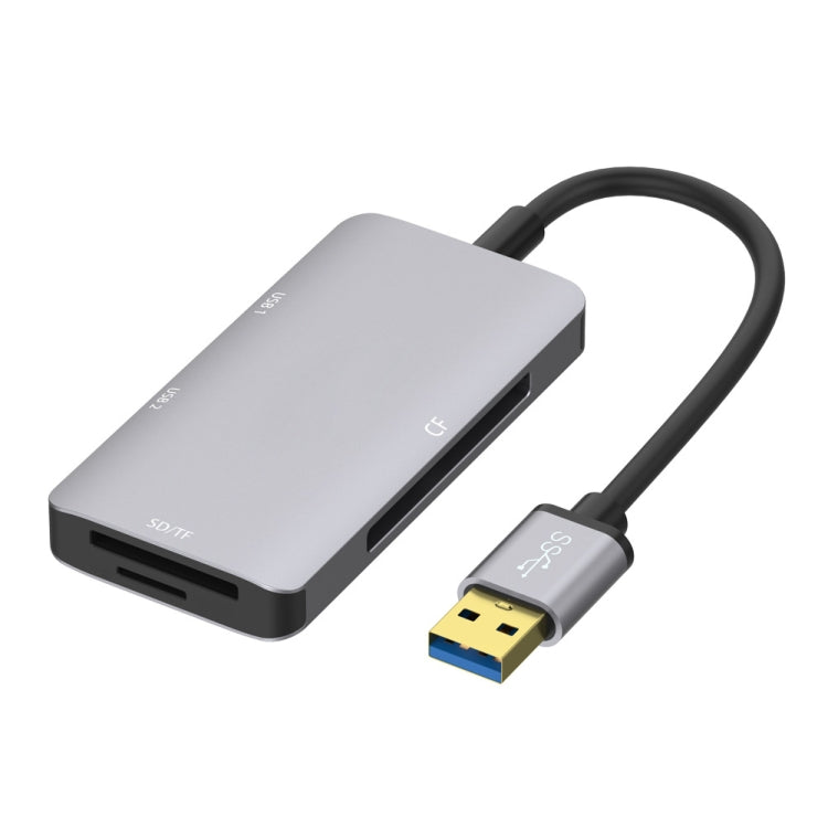 Onten 8107 USB3.0 HUB con lector de tarjetas CF SD TF, 8107