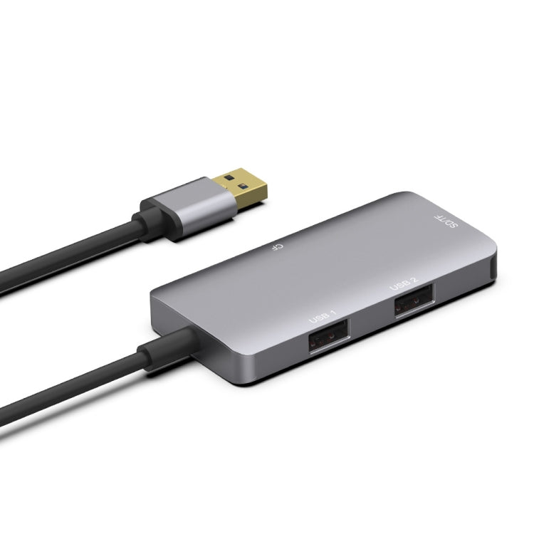 Onten 8107 USB3.0 HUB con lector de tarjetas CF SD TF, 8107