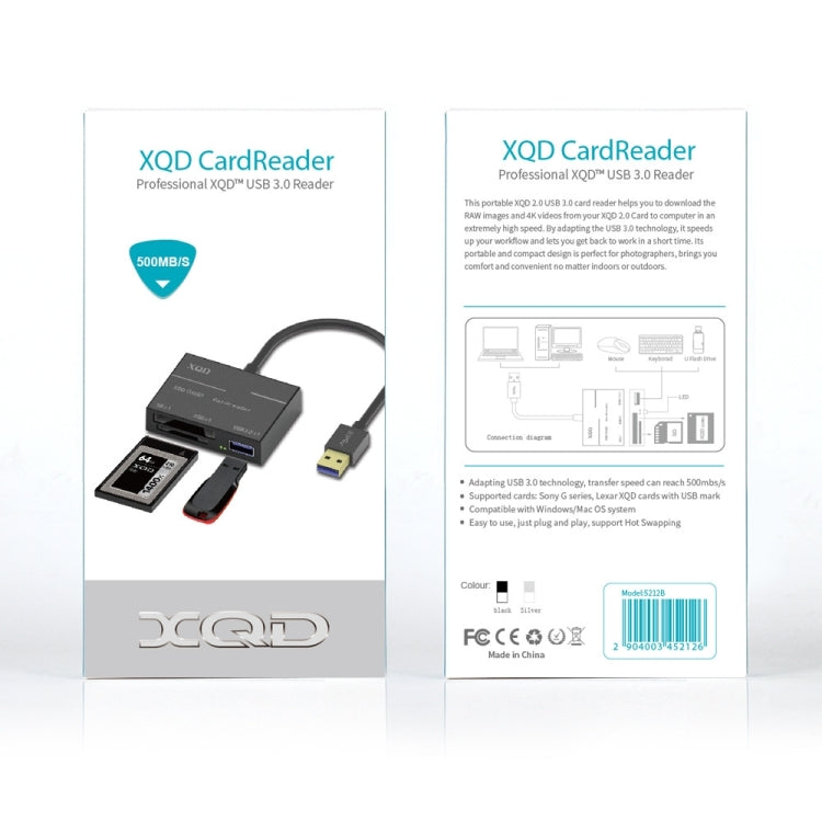 Lector de tarjetas de alta velocidad Onten 5212B USB3.0 a XQD + SD, 5212B
