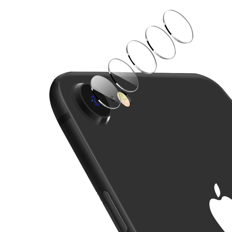 2 uds mocolo 0,15mm 9H 2.5D borde redondo lente de la cámara trasera película de vidrio templado, For iPhone SE 2022 / SE 2020