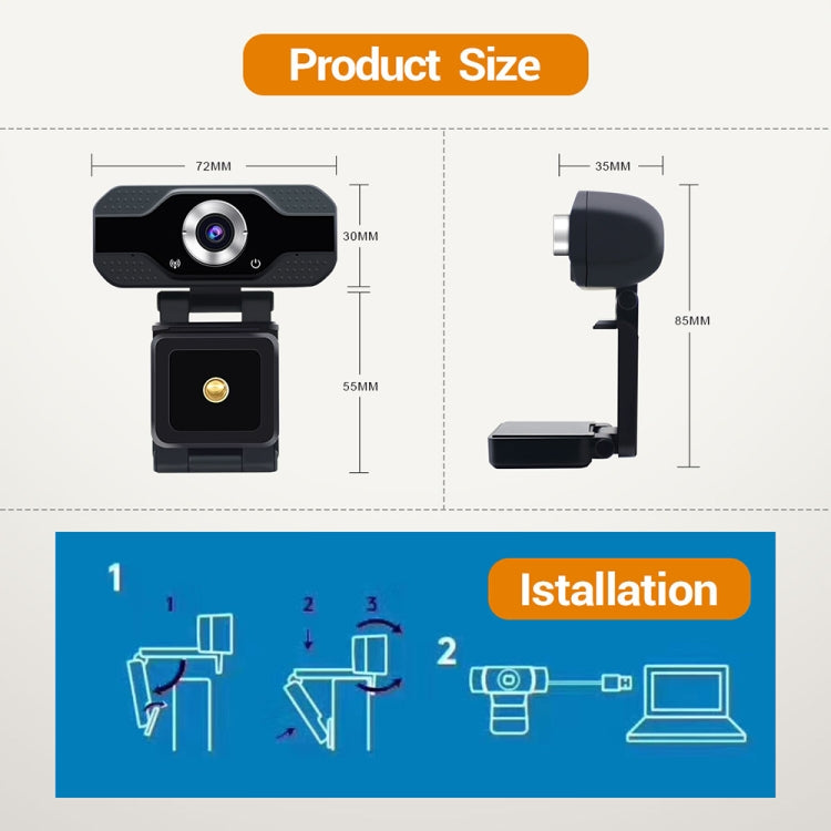 Cámara web HD 1080P con micrófono incorporado, cámara Web inteligente, transmisión USB, cámara en vivo de belleza para computadora, Android TV