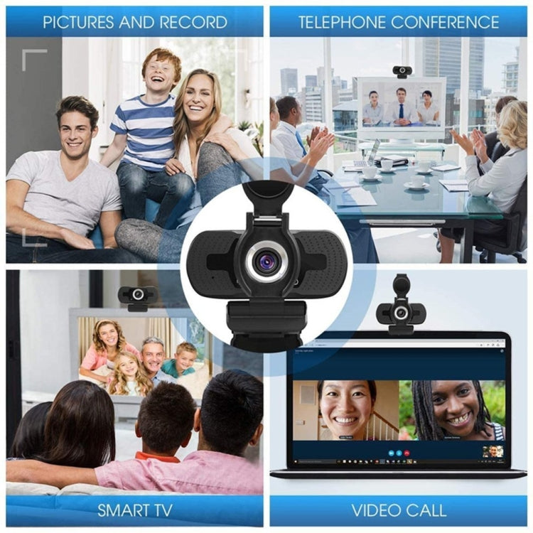 Cámara Web Full HD 1080P con micrófono con cancelación de ruido, cámara en vivo para transmisión por Skype para ordenador, Android y TV