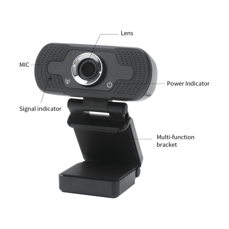 Cámara Web Full HD 1080P con micrófono con cancelación de ruido, cámara en vivo para transmisión por Skype para ordenador, Android y TV