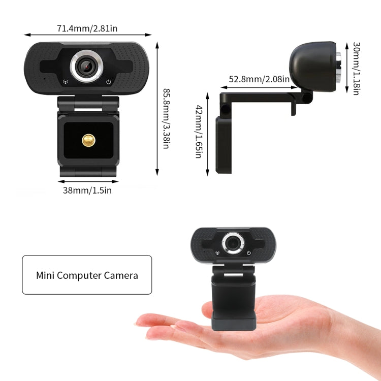 Cámara Web Full HD 1080P con micrófono con cancelación de ruido, cámara en vivo para transmisión por Skype para ordenador, Android y TV