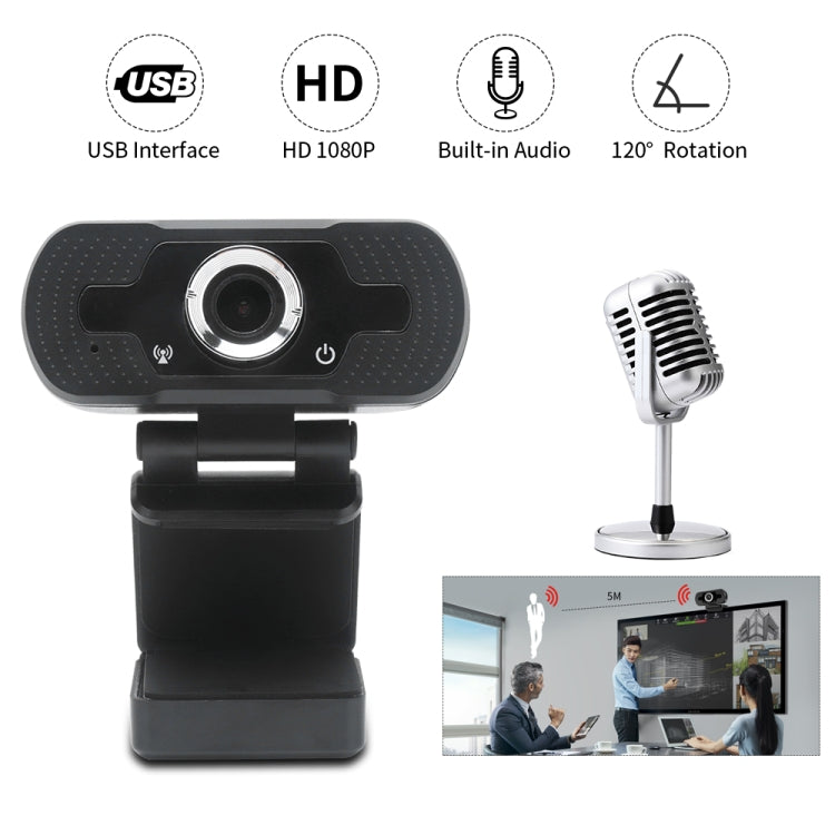 Cámara Web Full HD 1080P con micrófono con cancelación de ruido, cámara en vivo para transmisión por Skype para ordenador, Android y TV