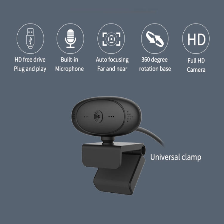 Cámara web Full HD 1080P Micrófono incorporado Cámara web inteligente Transmisión USB Cámara en vivo con cancelación de ruido