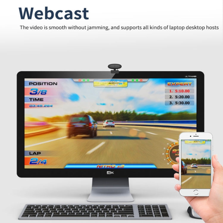 Cámara web Full HD 1080P Micrófono incorporado Cámara web inteligente Transmisión USB Cámara en vivo con cancelación de ruido