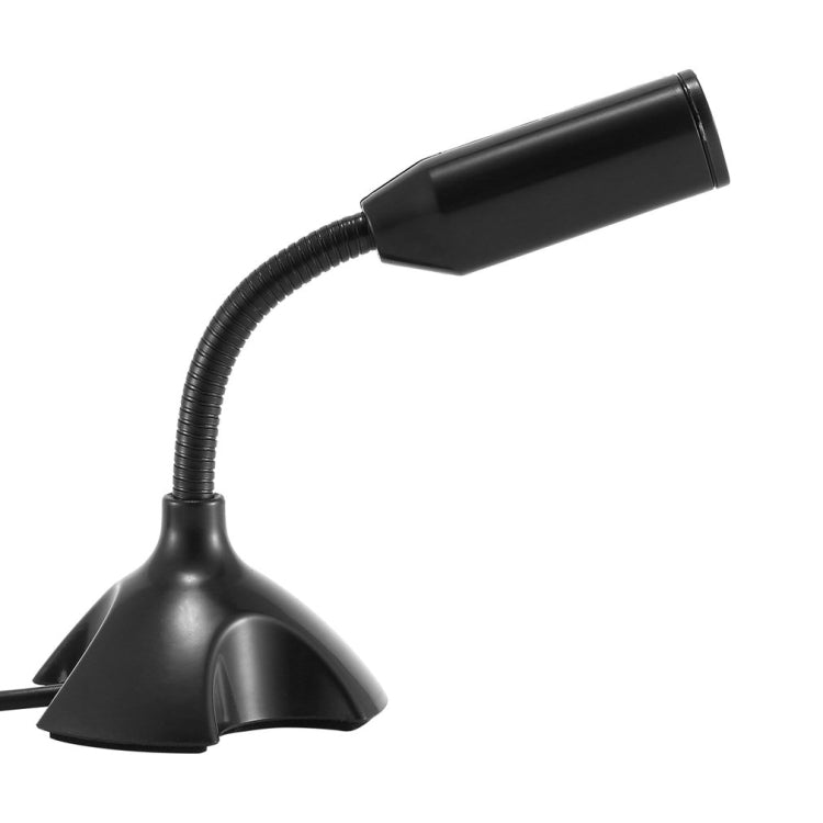 Mini soporte de micrófono capacitivo USB dedicado para PC, portátil, portátil, grabación de chat en línea, dispositivo con cable negro