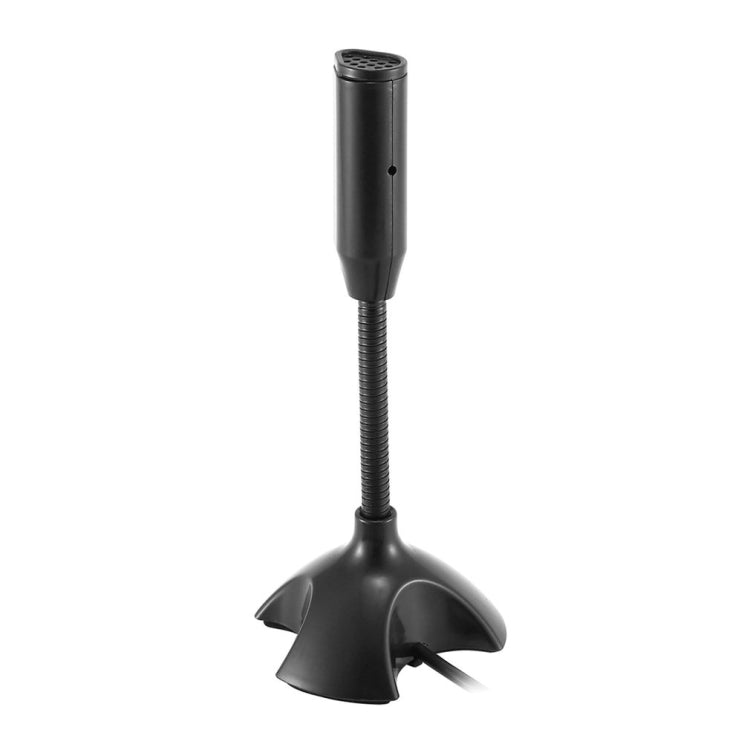 Mini soporte de micrófono capacitivo USB dedicado para PC, portátil, portátil, grabación de chat en línea, dispositivo con cable negro