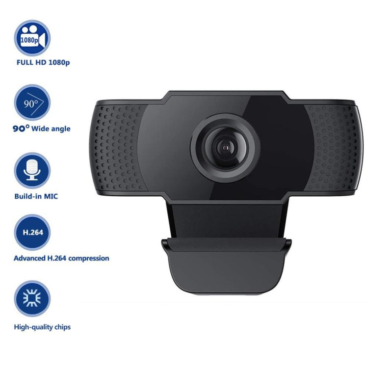 HD 1080P Megapíxeles Cámara web USB Sensor CMOS con micrófono para computadoras PC portátiles