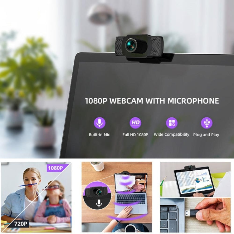 HD 1080P Megapíxeles Cámara web USB Sensor CMOS con micrófono para computadoras PC portátiles