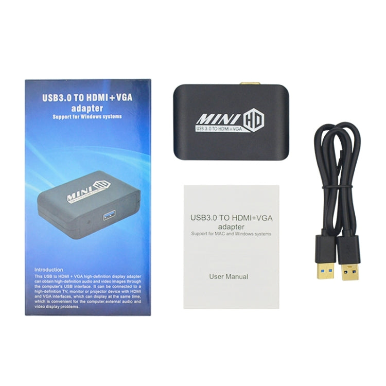 Adaptador USB3.0 a HDMI+VGA