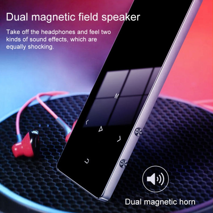 Reproductor de música con sonido de alta fidelidad MP3 MP4 Bluetooth de metal con pantalla táctil de 1,8 pulgadas, 8GB, X2, 16GB