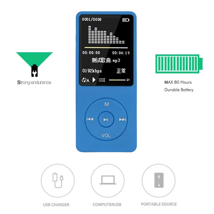 Moda Pantalla LCD portátil Radio FM Videojuegos Película MP3 Reproductor MP4 Mini Walkman, 4GB, 8GB