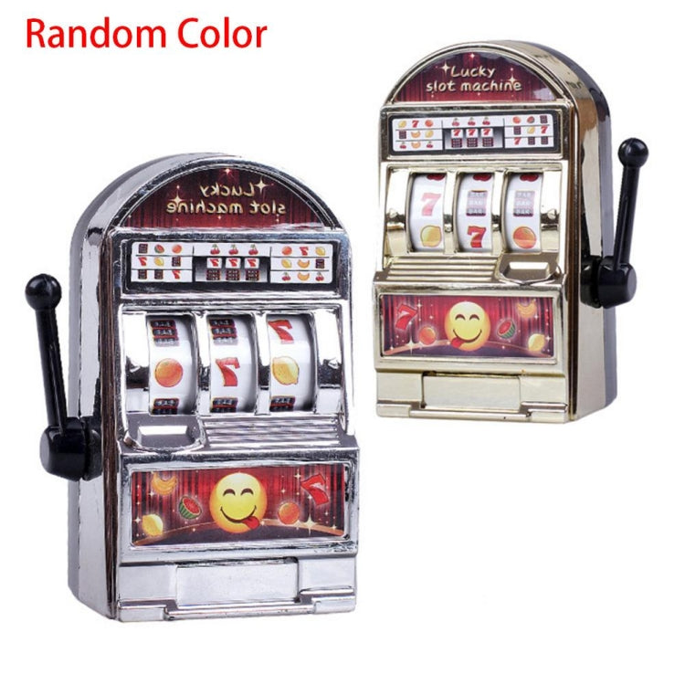 Mini máquina tragamonedas de juguete giratorio para aliviar el estrés, bote para fiesta infantil, juguete para jugar bromas divertidas, Color aleatorio, Mini Slot Machine Toy
