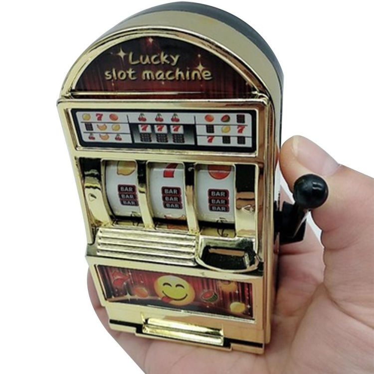 Mini máquina tragamonedas de juguete giratorio para aliviar el estrés, bote para fiesta infantil, juguete para jugar bromas divertidas, Color aleatorio, Mini Slot Machine Toy
