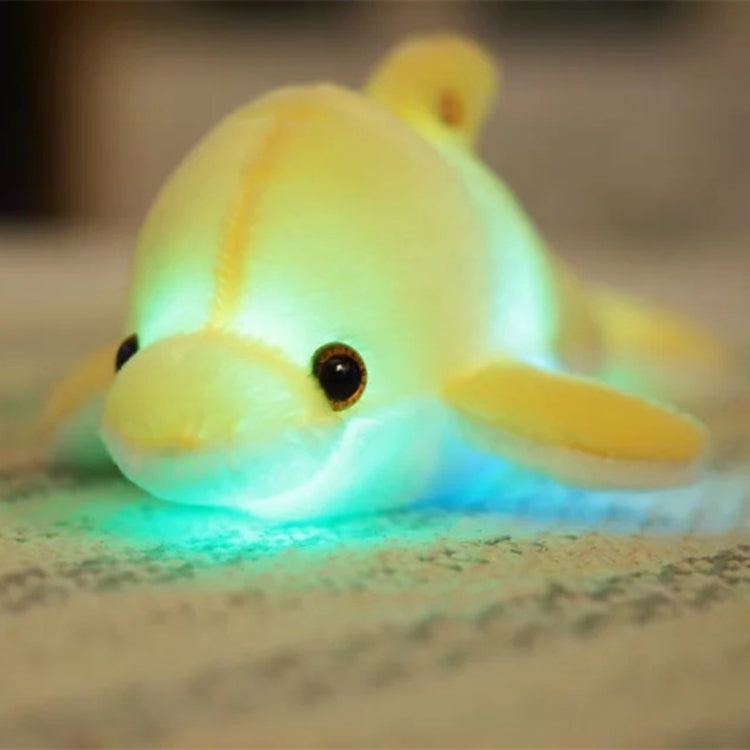 32cm lindo creativo delfín muñeca de peluche juguete luminoso LED luz cojín almohada