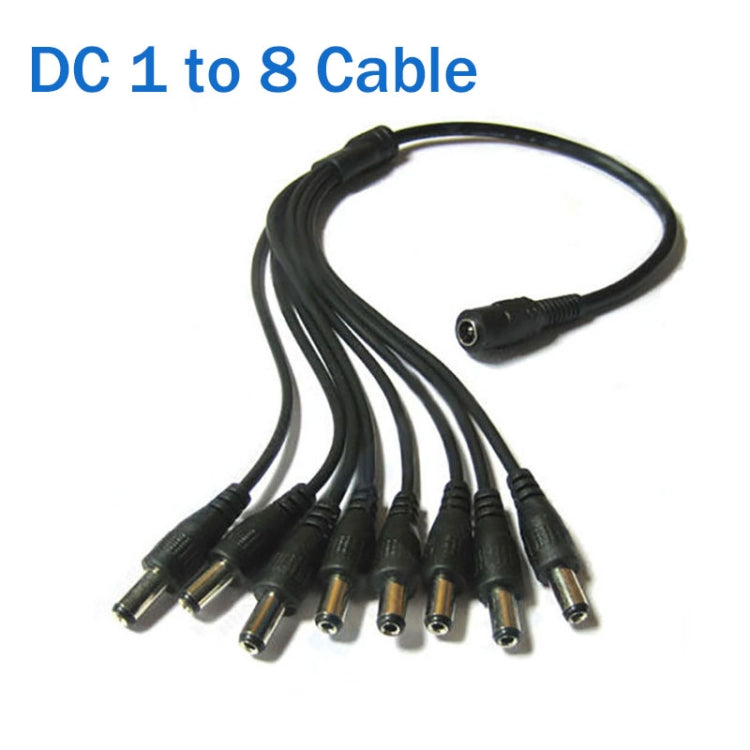 Cable de alimentación DC 1 a 8 Cable adaptador divisor de potencia para cámara CCTV de seguridad