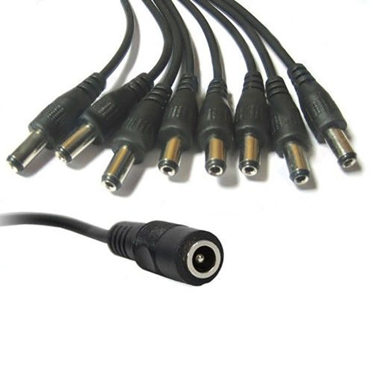 Cable de alimentación DC 1 a 8 Cable adaptador divisor de potencia para cámara CCTV de seguridad