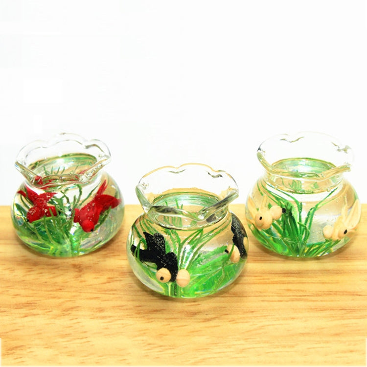 Casa de muñecas en miniatura de cristal transparente, pecera, acuario, juguetes