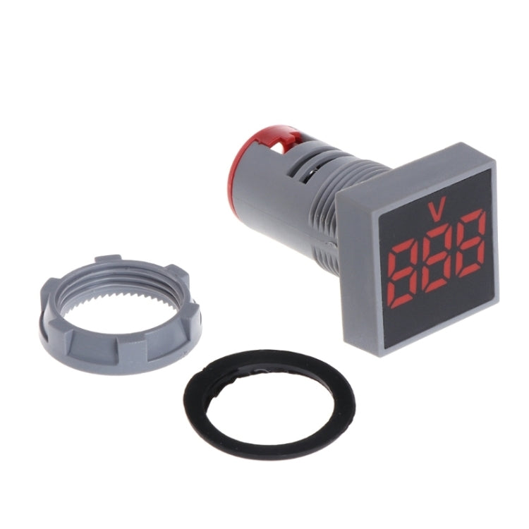 AD101-22VMS Mini AC 20-500V Voltímetro Panel cuadrado LED Indicador de medidor de voltaje digital