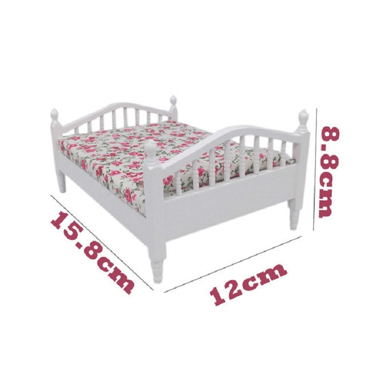 1:12 Casa de muñecas Muebles de dormitorio Mini cama, Mini Bed