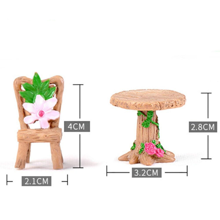 2 juegos de casa de muñecas, muebles en miniatura, juego de mesa y silla, juguetes para niños, regalos, Furniture Table