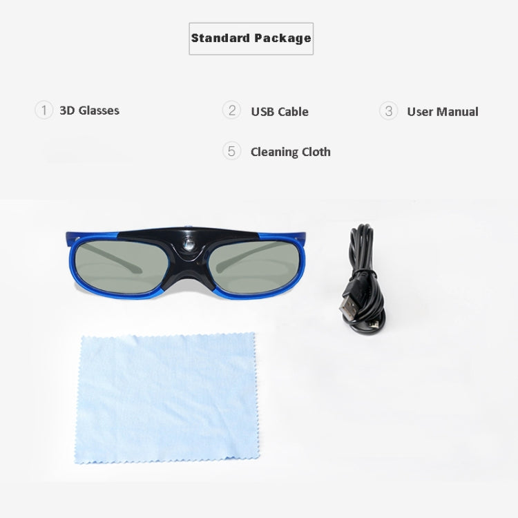 Gafas 3D recargables con obturador activo, compatibles con 96HZ/120HZ/144HZ para XGIMI Z4X Z5 H1 JmGo G1 G3 X1 BenQ Acer y proyector DLP LINK