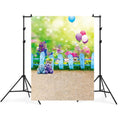 Tela de fondo para fotografía con tema de fotografía de cumpleaños infantil de 1,5 m x 2,1 m