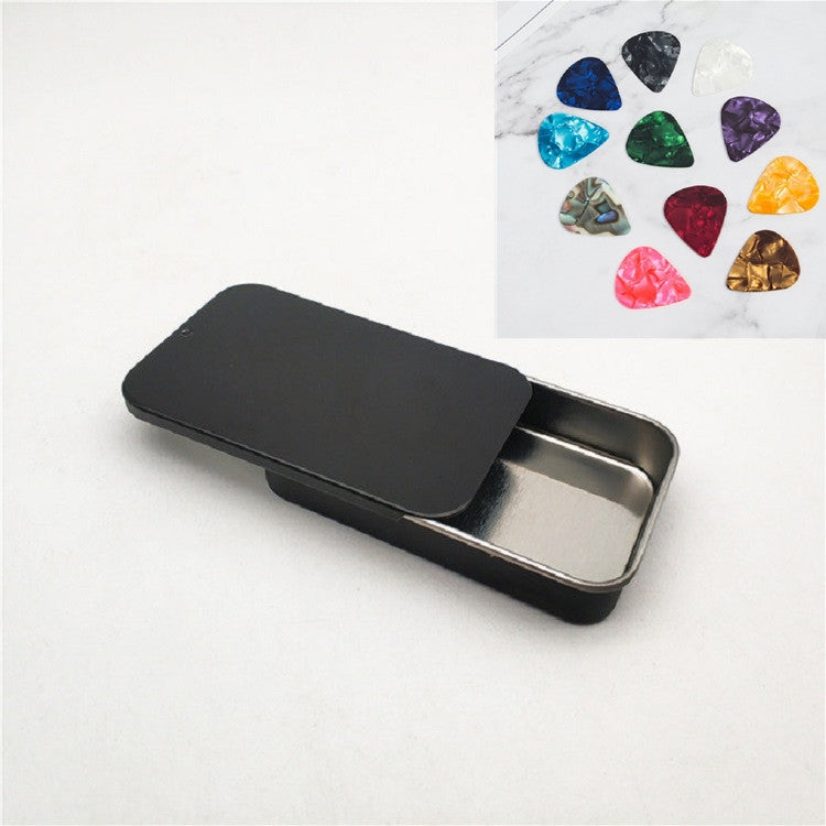 Caja de almacenamiento de accesorios para equipos de música, púas de guitarra, caja de hierro deslizante, 2 uds., 2 PCS Guitar Picks